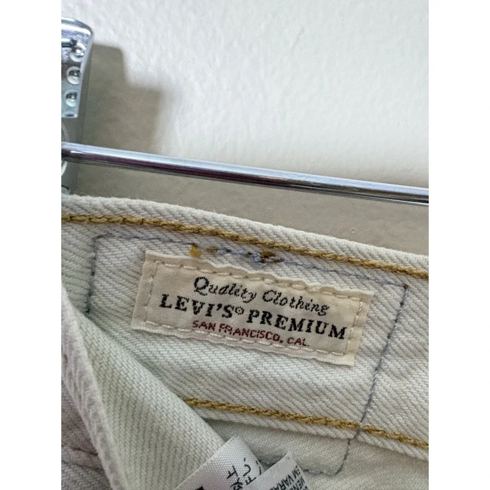 Levi's 501 High-Rise Button Fly Straight Cropped Jeans 20x25 Cut Out Patchwork